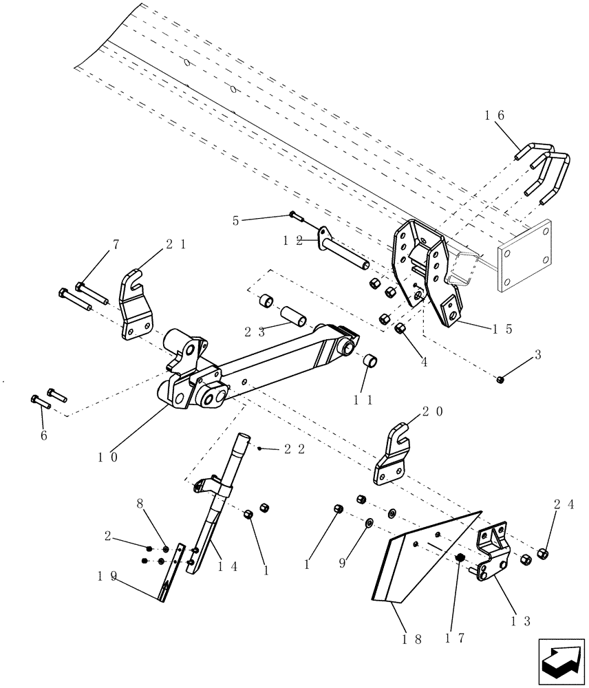 Схема запчастей Case IH 30 - (75.100.01) - SEED TUBE, SCRAPER, ARM, AND MOUNT (75) - SOIL PREPARATION