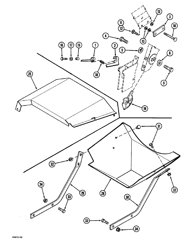 Схема запчастей Case IH 900 - (9-298) - BLACKLAND ATTACHMENT, CYCLO AIR AND PLATE PLANTERS (09) - CHASSIS/ATTACHMENTS