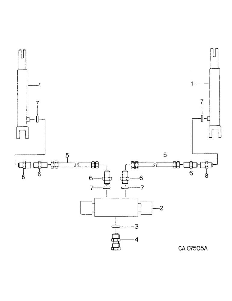 Схема запчастей Case IH 800 - (09-17) - MARKERS, HYDRAULIC MARKER CONNECTIONS, UNITS A THRU G, M, S, T, AA AND AB (08) - HYDRAULICS