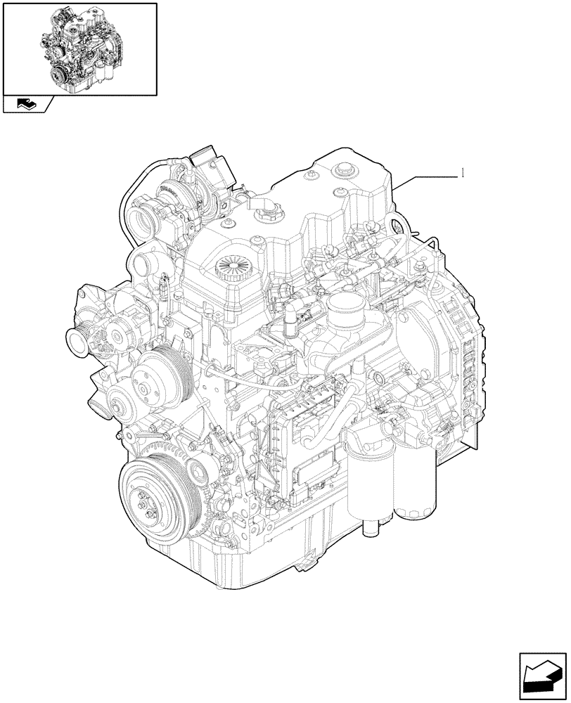 Схема запчастей Case IH MAXXUM 130 - (0.02.1) - ENGINE (01) - ENGINE