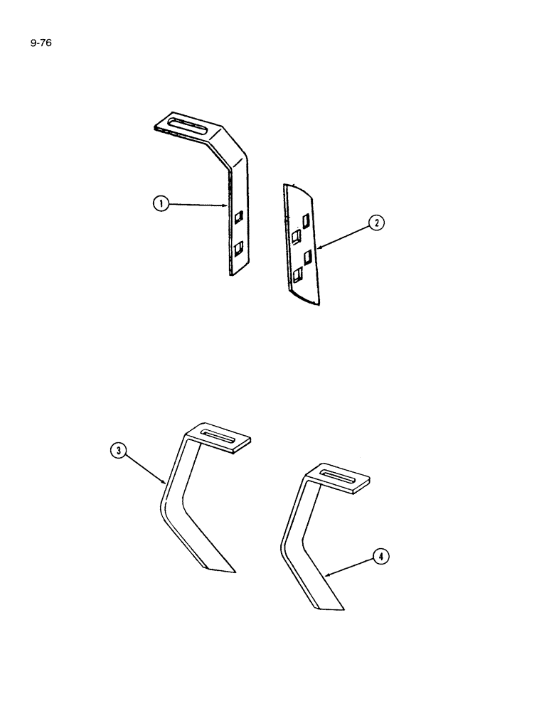 Схема запчастей Case IH 310 - (9-076) - DISK SCRAPER (09) - CHASSIS/ATTACHMENTS