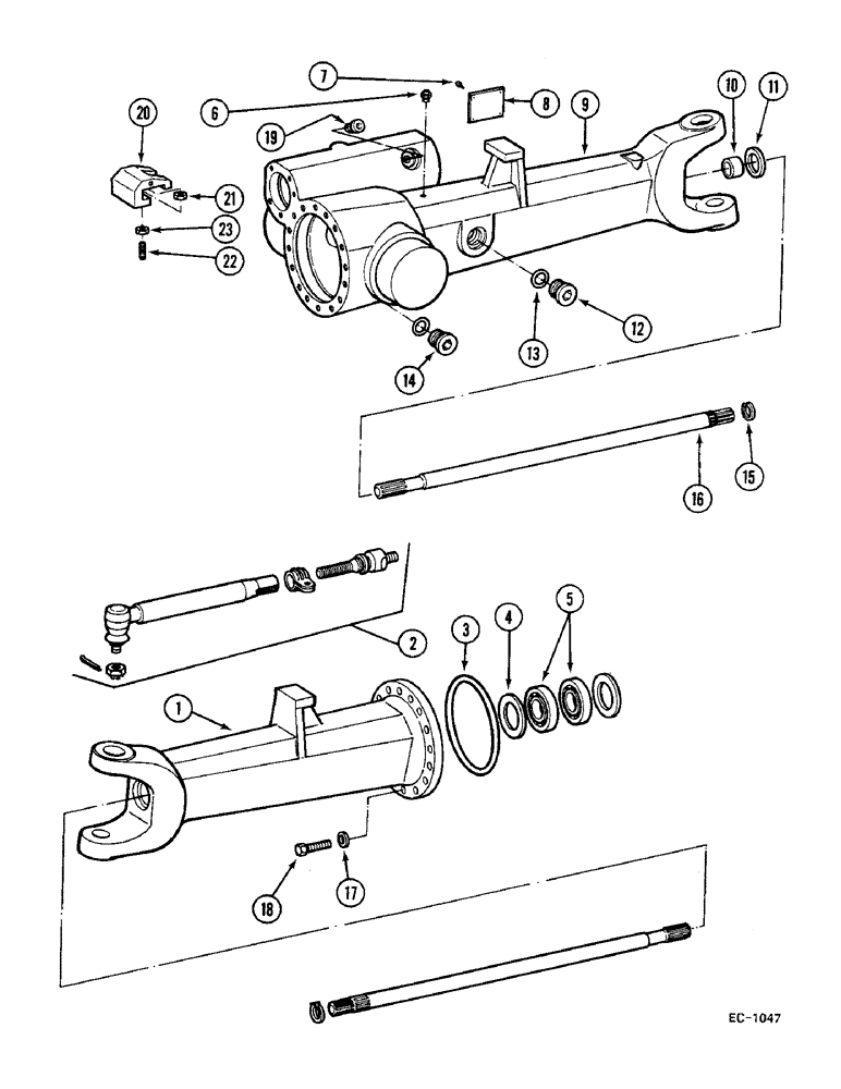 Схема запчастей Case IH 685 - (6-494) - AXLE HOUSING - 4 WHEEL DRIVE (06) - POWER TRAIN