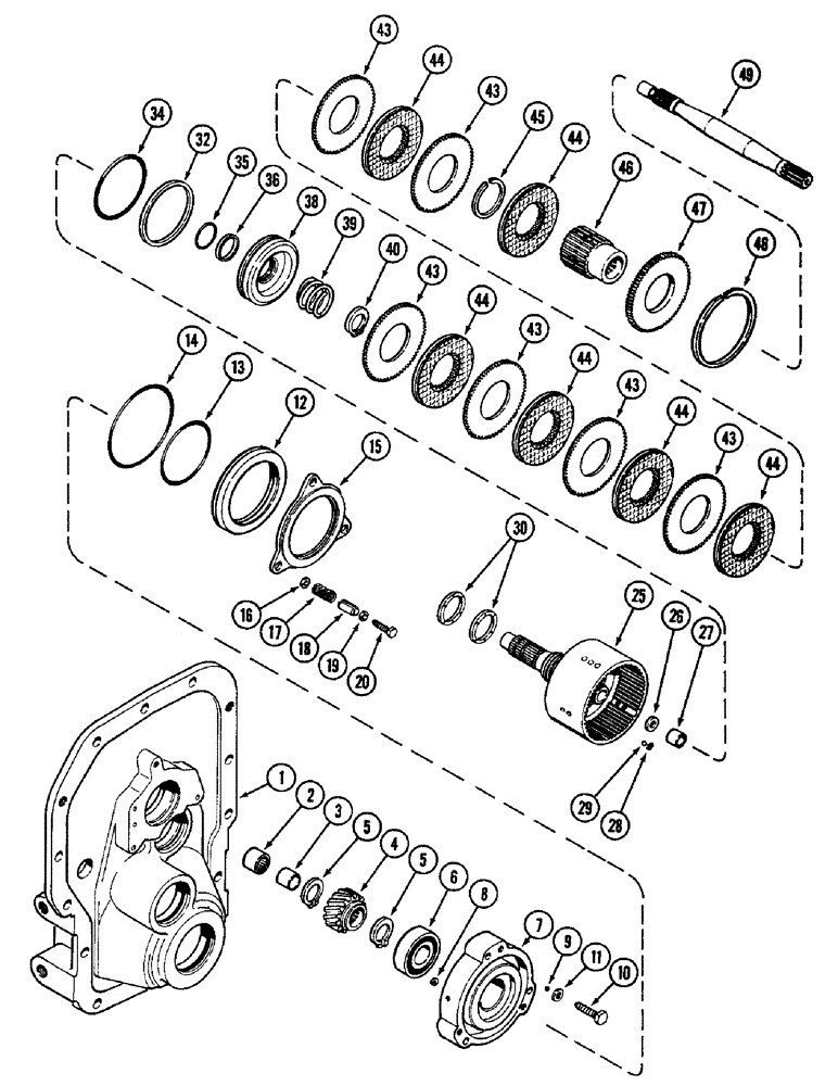 Схема запчастей Case IH 3294 - (6-232) - PTO CLUTCH AND BRAKE (06) - POWER TRAIN