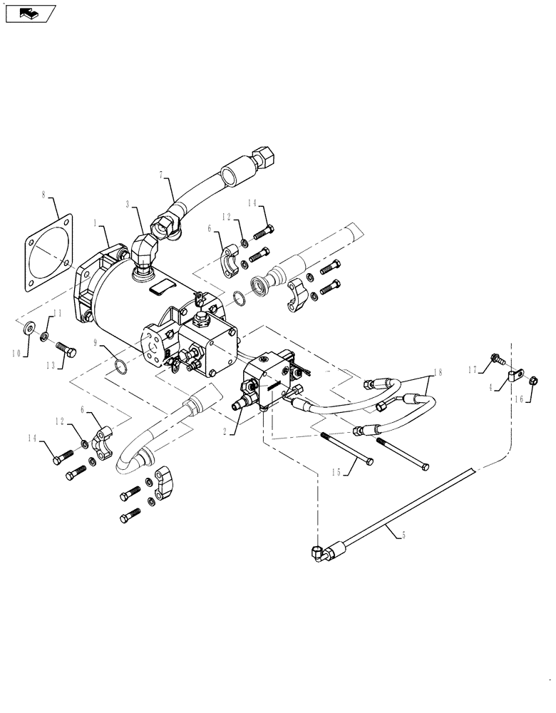 Схема запчастей Case IH 635 - (29.218.04) - HYDROSTATIC MOTOR ASSEMBLY (29) - HYDROSTATIC DRIVE