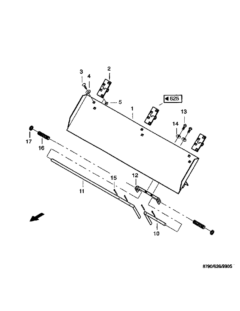 Схема запчастей Case IH 8790 - (140) - SPOUT BLOWER, GRASS DUCT FLAP (70) - EJECTION