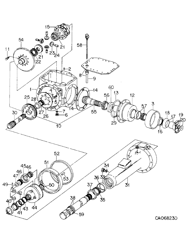 Схема запчастей Case IH 3588 - (07-24) - DRIVE TRAIN, FRONT AXLE ATTACHMENT (04) - Drive Train