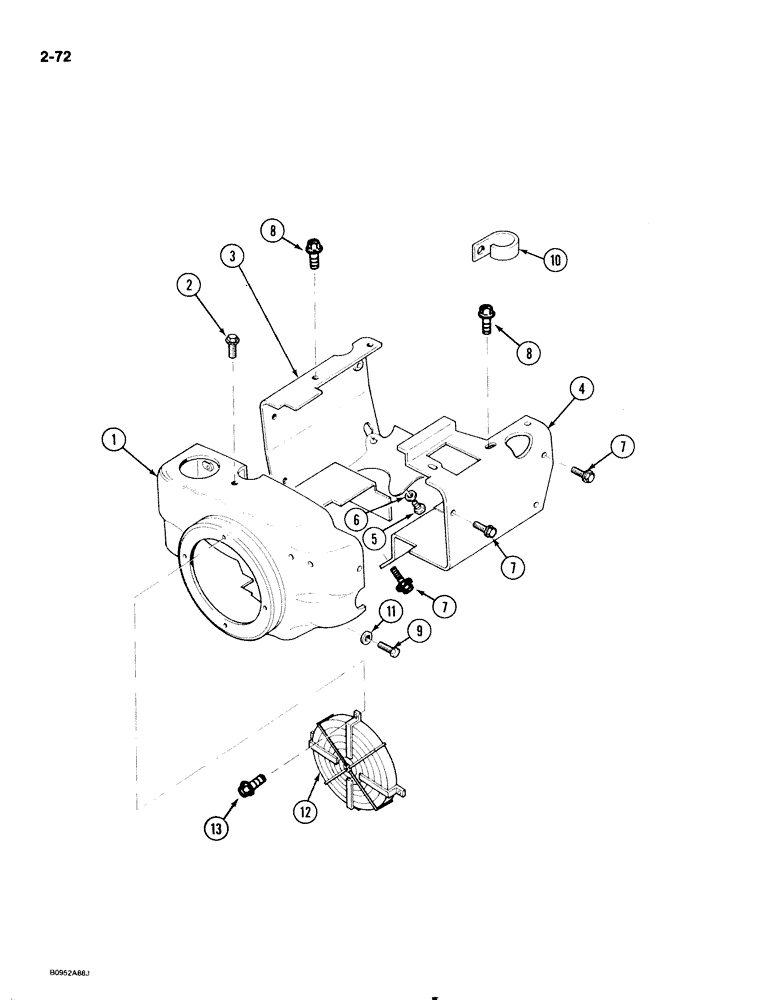 Схема запчастей Case IH 1818 - (2-072) - BLOWER HOUSING, GASOLINE MODELS (02) - ENGINE