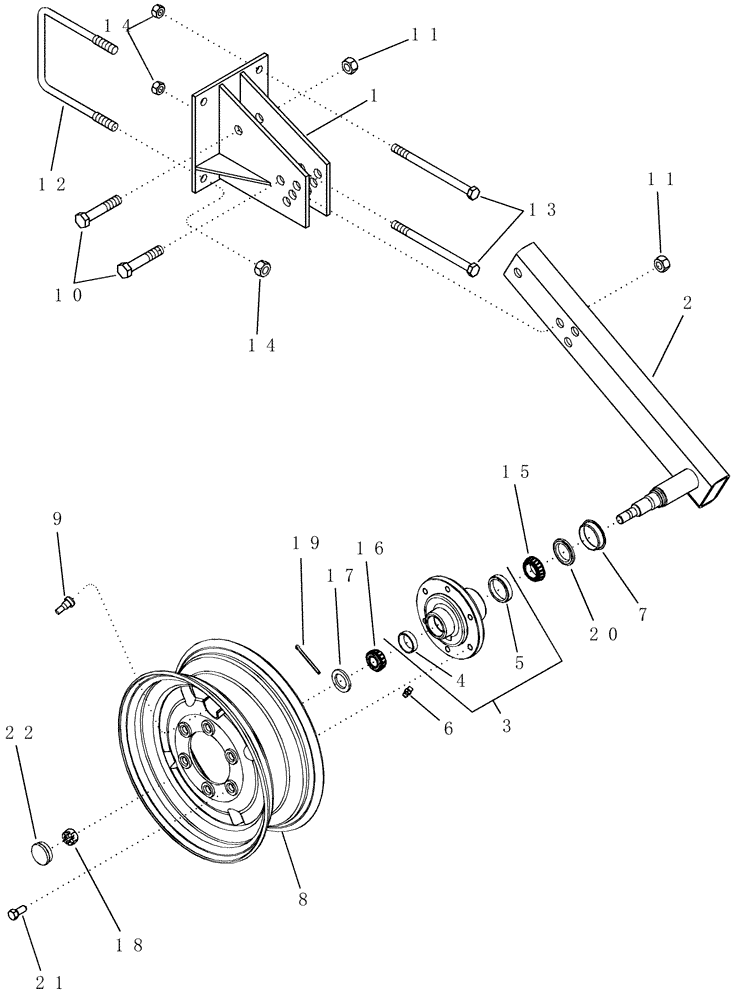 Схема запчастей Case IH 1200PT - (D.13.B[03]) - CARRYING WHEELS - WING, 12 ROW, 12/23 ROW, 16 ROW, 16/31 ROW & 24 ROW D - Travel