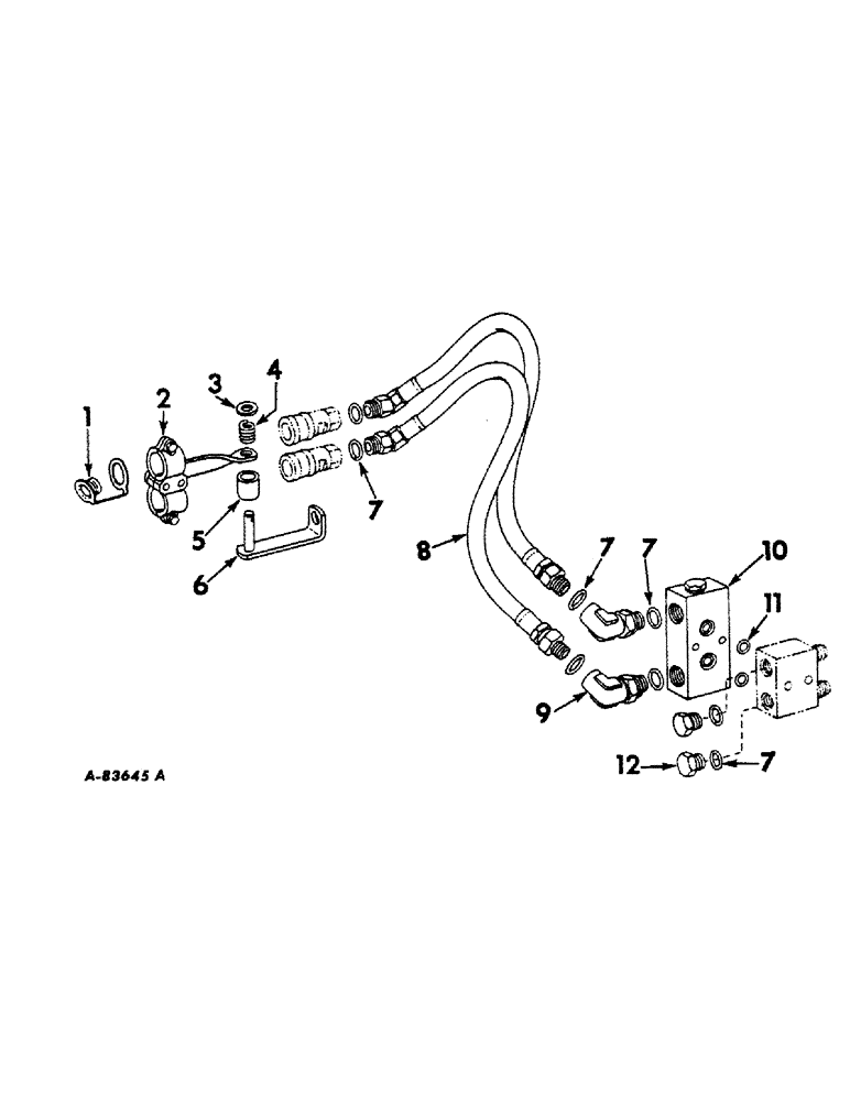 Схема запчастей Case IH 2606 - (155) - HYDRAULIC SYSTEM, HYDRAULIC REMOTE CONTROL, FOR TRACTORS WITH REAR HYDRAULIC MANIFOLD (07) - HYDRAULIC SYSTEM