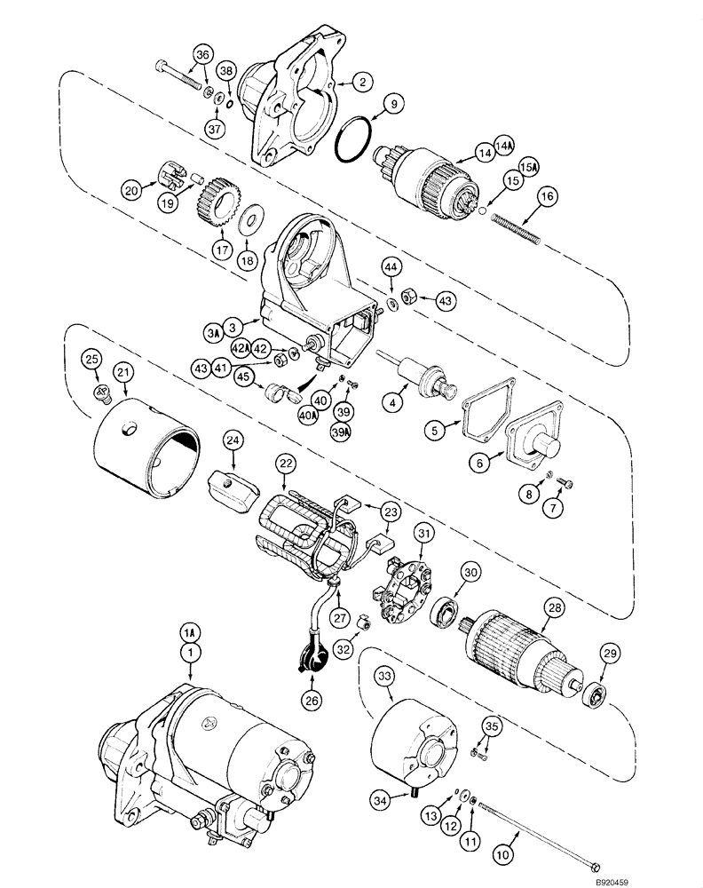 Схема запчастей Case IH 1840 - (04-03) - STARTER (04) - ELECTRICAL SYSTEMS