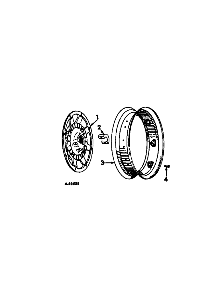 Схема запчастей Case IH HYDRO 70 - (15-03[A]) - WHEELS AND TRACTION, REAR WHEELS WITH 42 INCH DEMOUNTABLE RIM Wheels & Traction