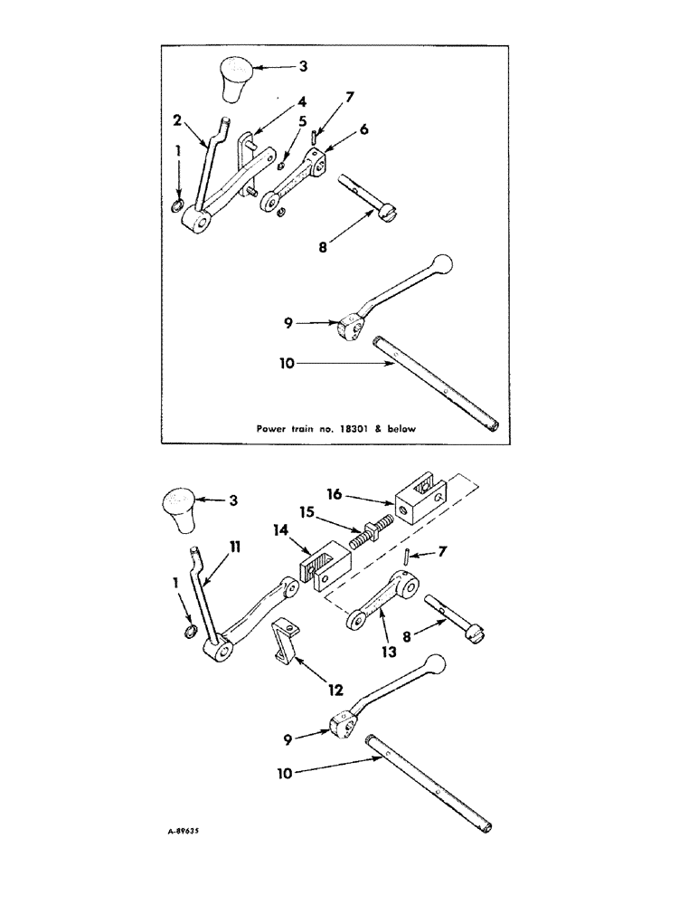 Схема запчастей Case IH 424 - (093) - REAR FRAME AND DRIVING MECHANISMS, FORWARD AND REVERSE TRANSMISSION CONTROLS Rear Frame & Driving Mechanisms