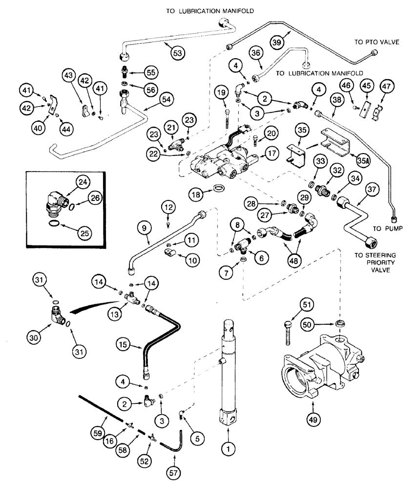 Схема запчастей Case IH 7210 - (8-026) - THREE POINT HITCH HYDRAULICS (08) - HYDRAULICS