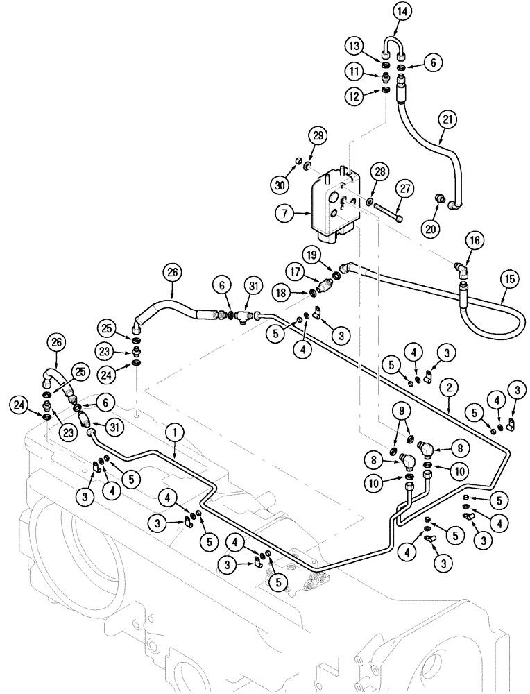 Схема запчастей Case IH MX150 - (07-05) - BRAKE SYSTEM (33) - BRAKES & CONTROLS