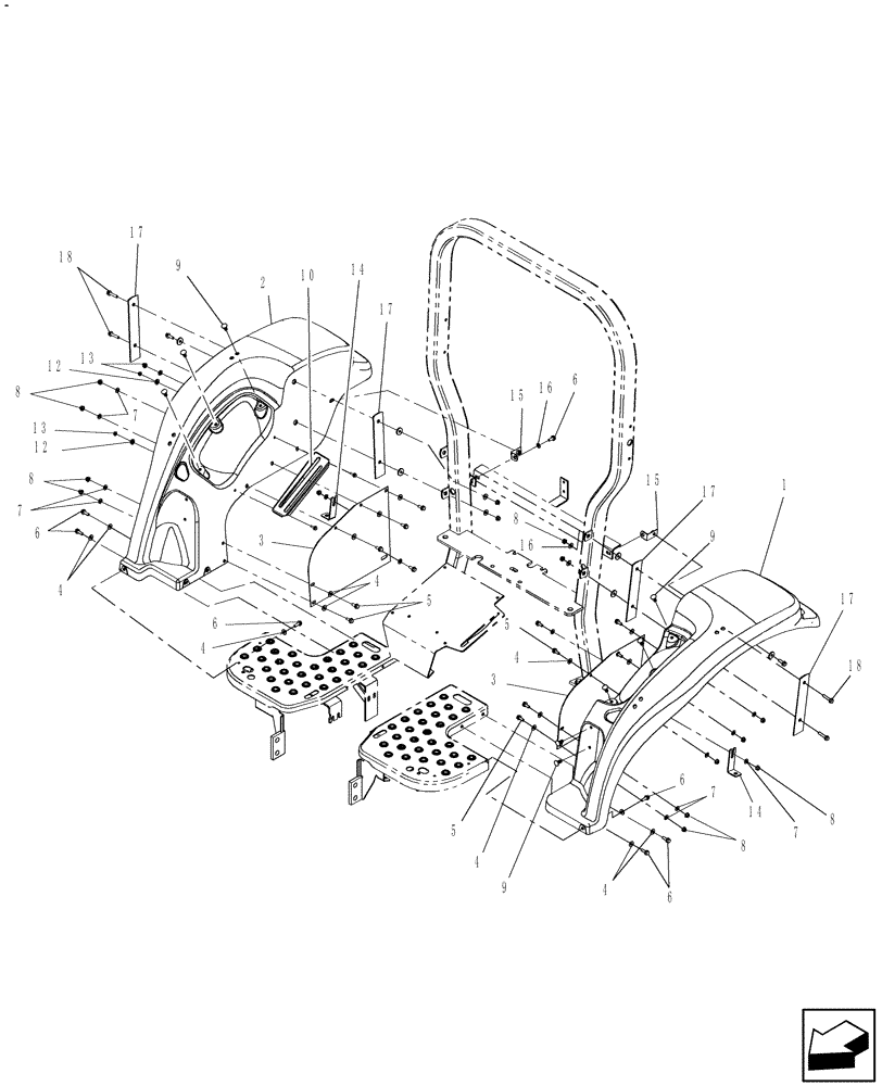 Схема запчастей Case IH D35 - (08.01) - FENDERS (08) - SHEET METAL