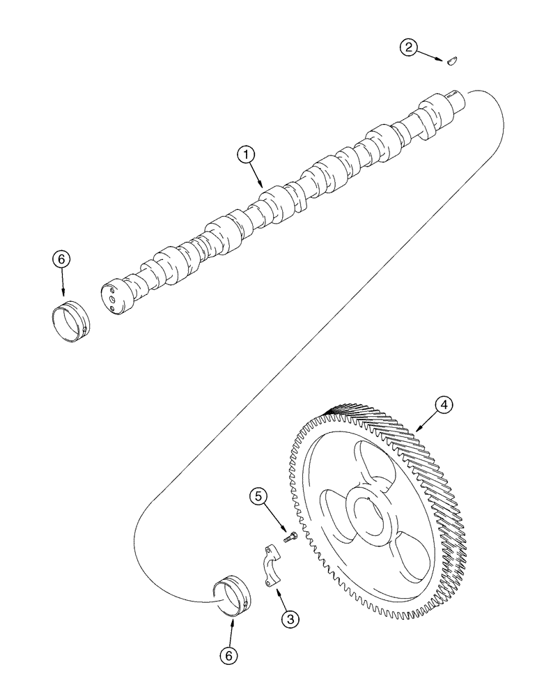 Схема запчастей Case IH 2555 - (02-19) - CAMSHAFT (01) - ENGINE