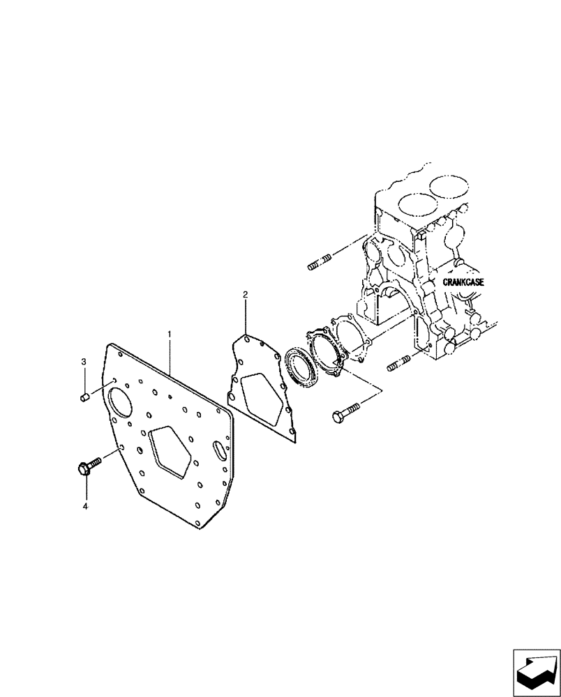 Схема запчастей Case IH FARMALL 35B - (10.103.04) - FLYWHEEL HOUSING (10) - ENGINE