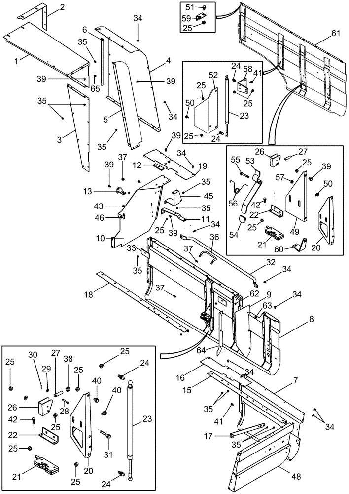 Схема запчастей Case IH 2388 - (09H-06) - DOOR - SHIELD - RIGHT HAND (12) - CHASSIS