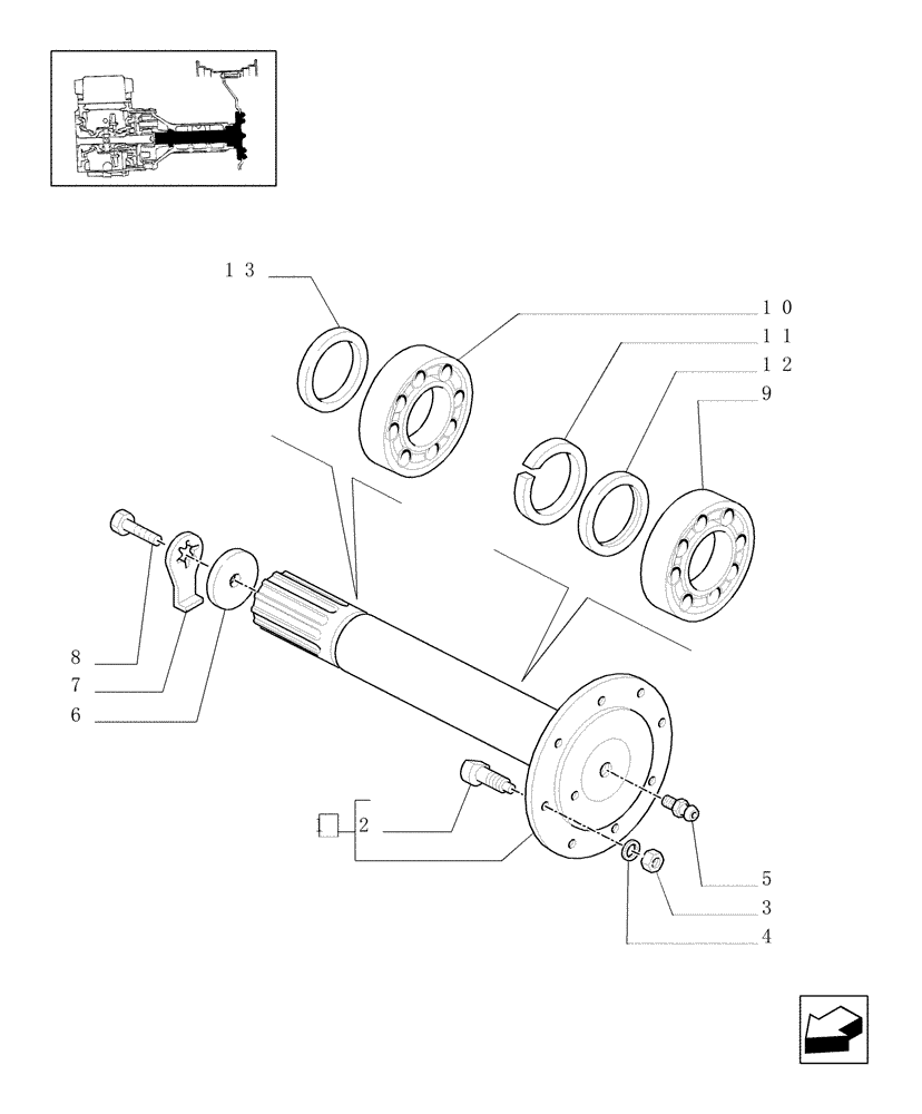 Схема запчастей Case IH JX90U - (1.48.1[04]) - FINAL DRIVE, GEARS AND SHAFTS (05) - REAR AXLE