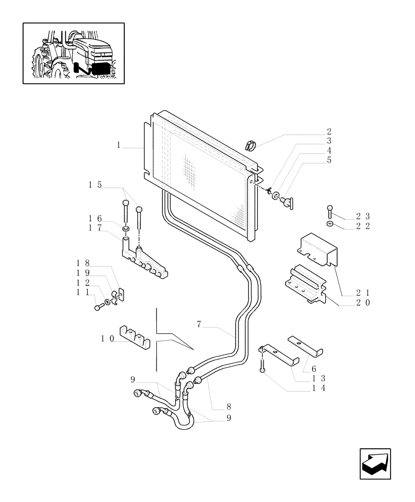 Схема запчастей Case IH MXM155 - (1.29.7[02A]) - GEARBOX LUBRICATION PIPING - D4855 - C4854 (03) - TRANSMISSION