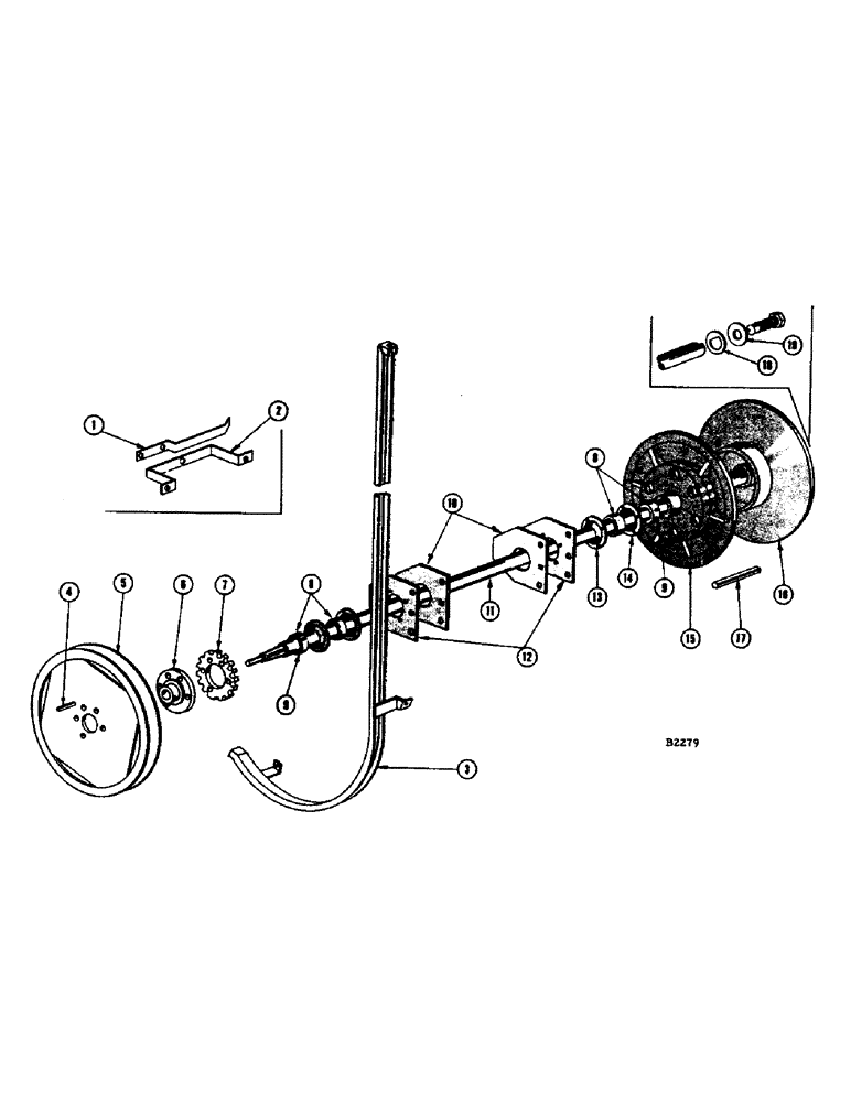 Схема запчастей Case IH 1060 - (132) - MAIN COMBINE DRIVE SHAFT, VARIABLE SPEED CYLINDER DRIVE (66) - THRESHING