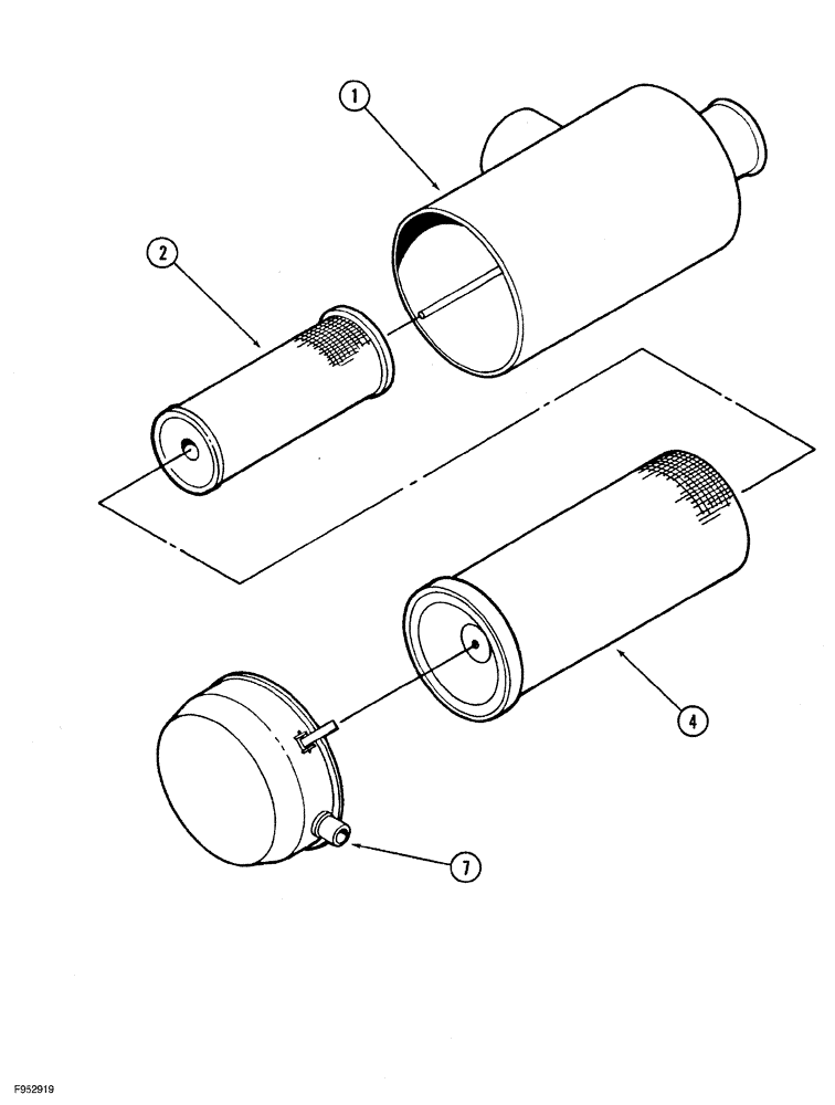 Схема запчастей Case IH 6831T - (02-010) - AIR CLEANER ASSEMBLY 