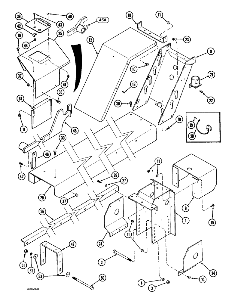 Схема запчастей Case IH 1682 - (9-002) - MAIN DRIVE SHIELDS AND SUPPORTS (09) - CHASSIS ATTACHMENTS