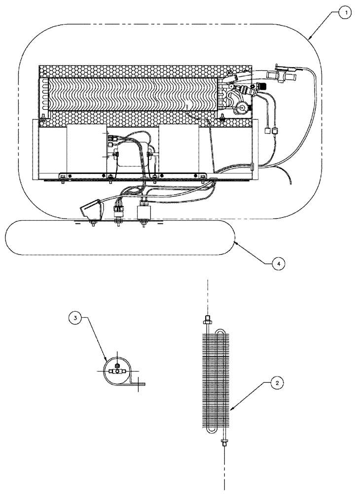 Схема запчастей Case IH 3185 - (02-006) - A/C PACKAGE Cab Exterior