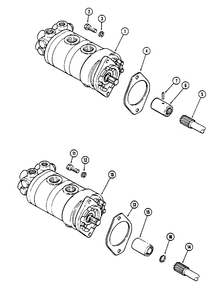 Схема запчастей Case IH 2670 - (296) - HYDRAULIC PUMP MOUNTING AND DRIVE, WITHOUT P.T.O., FIRST USED TRANSMISSION SERIAL NUMBERS 1457626 (08) - HYDRAULICS