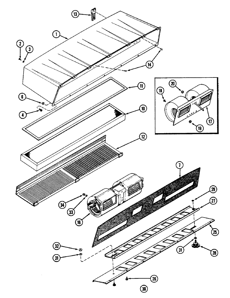 Схема запчастей Case IH 2090 - (9-584) - CAB, AIR FILTER AND BLOWER (09) - CHASSIS/ATTACHMENTS