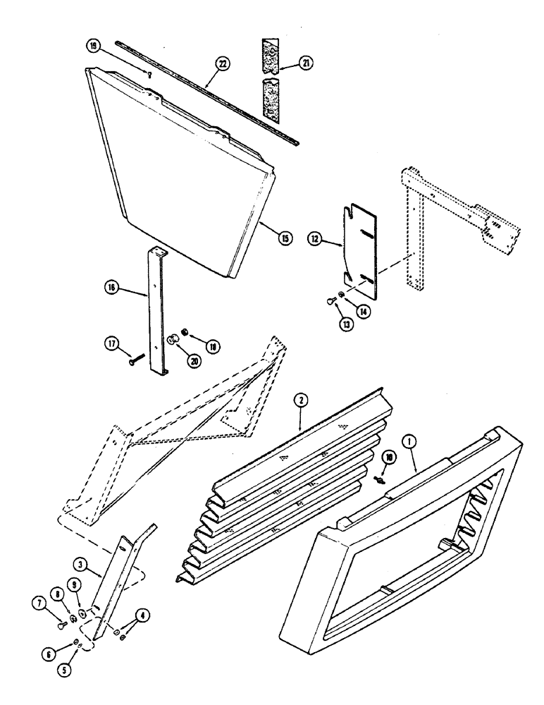 Схема запчастей Case IH 2390 - (9-328) - LOWER GRILLE AND SIDE PANELS (09) - CHASSIS/ATTACHMENTS