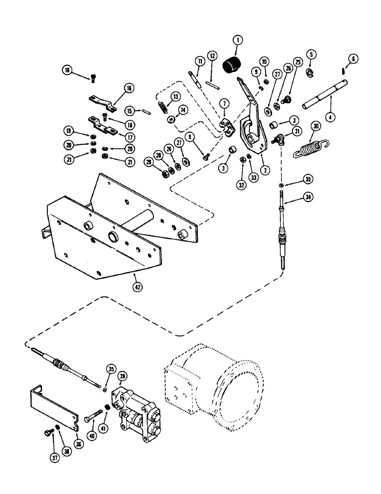 Схема запчастей Case IH 2870 - (234) - PTO CONTROL LINKAGE (06) - POWER TRAIN