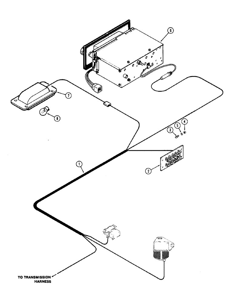 Схема запчастей Case IH 2870 - (414) - CAB, LOWER WIRING HARNESS, USED PRIOR TO CAB SERIAL NUMBER 7882601 (09) - CHASSIS/ATTACHMENTS