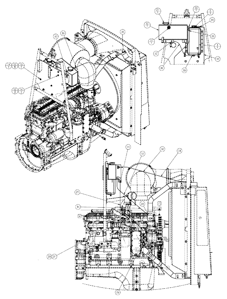 Схема запчастей Case IH TITAN 4520 - (02-019[02]) - RADIATOR COMPONENTS GROUP (01) - ENGINE