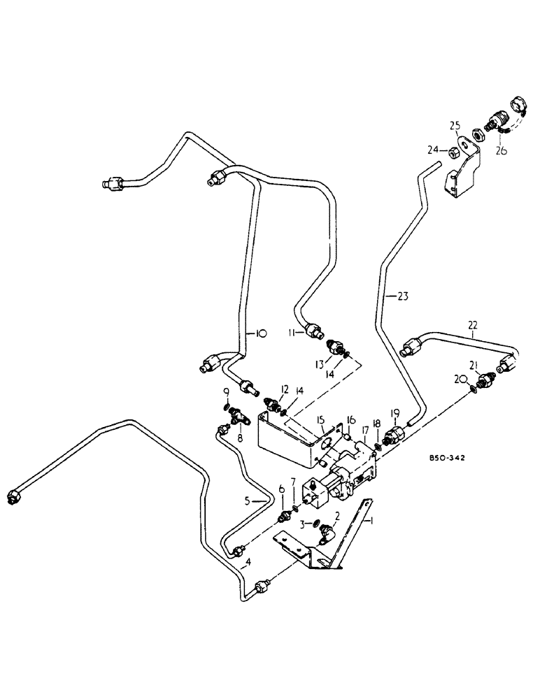 Схема запчастей Case IH 785 - (10-072) - HYDRAULIC TRAILER BRAKE, 785 (07) - HYDRAULICS