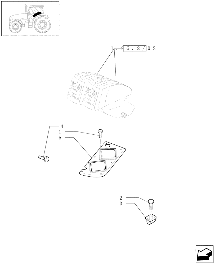 Схема запчастей Case IH PUMA 165 - (1.93.0/02) - (VAR.718) 4 X ELECTRONIC REAR REMOTES - LINING (10) - OPERATORS PLATFORM/CAB