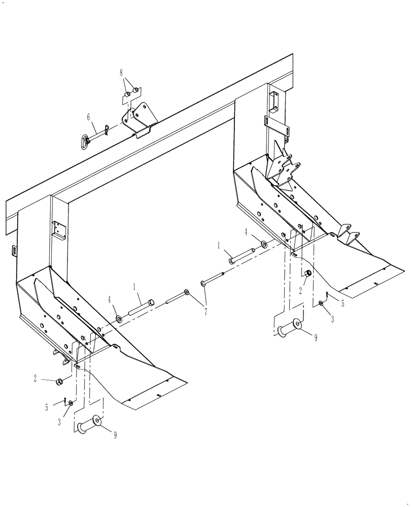 Схема запчастей Case IH DHX252 - (20.01.16) - LIFT ARM AND TILT CYLINDER ATTACHMENT PINS (13) - REEL