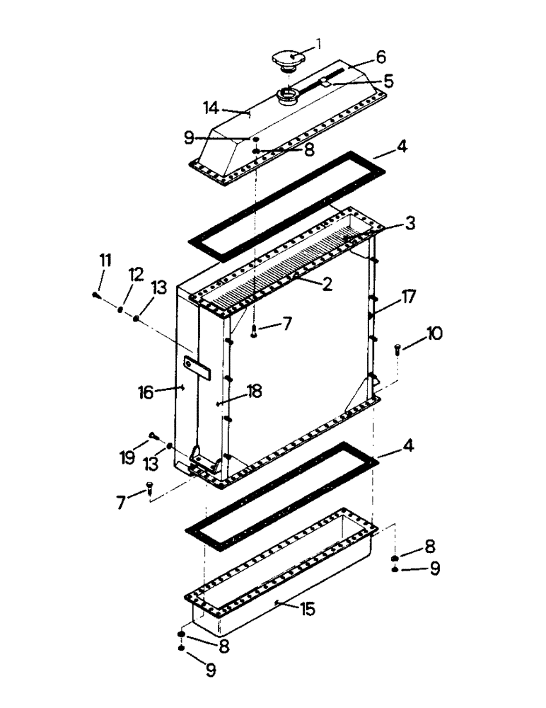 Схема запчастей Case IH ST225 - (04-19) - RADIATOR AND PARTS, ALL EXCEPT ST 220, ST 251, AND EARLY ST 250 AND ST 270 (04) - Drive Train