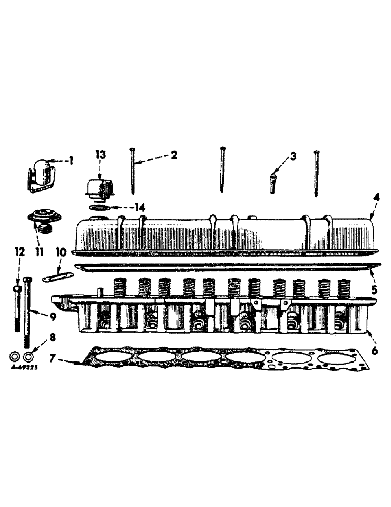 Схема запчастей Case IH 303 - (321) - BD-220 ENGINE, 3-9/16 X 3-11/16, CYLINDER HEAD, VALVE AND CONNECTIONS (10) - ENGINE