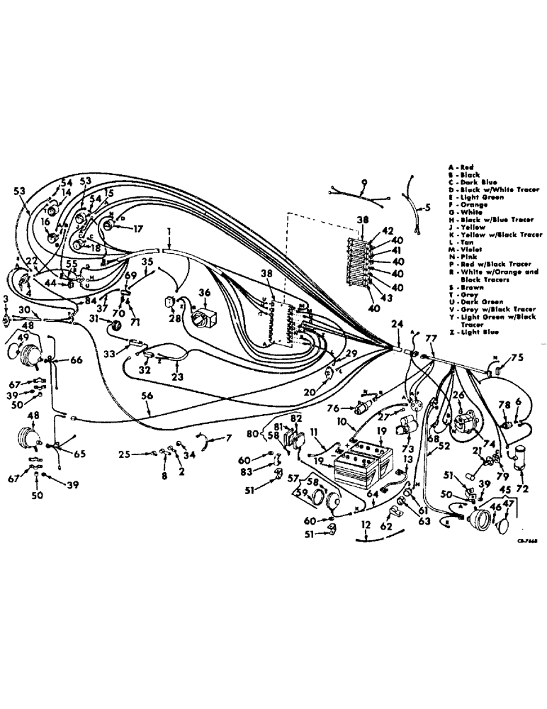 Схема запчастей Case IH 915 - (G-14) - ELECTRICAL SYSTEM, WIRING DIAGRAM, DIESEL ENGINE, SERIAL NO. 1250 AND ABOVE (06) - ELECTRICAL SYSTEMS