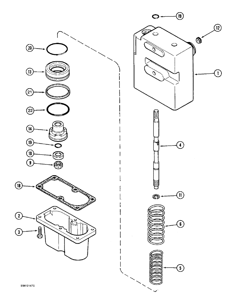 Схема запчастей Case IH 2166 - (7-08) - MASTER BRAKE CONTROL VALVE ASSEMBLY (5.1) - BRAKES