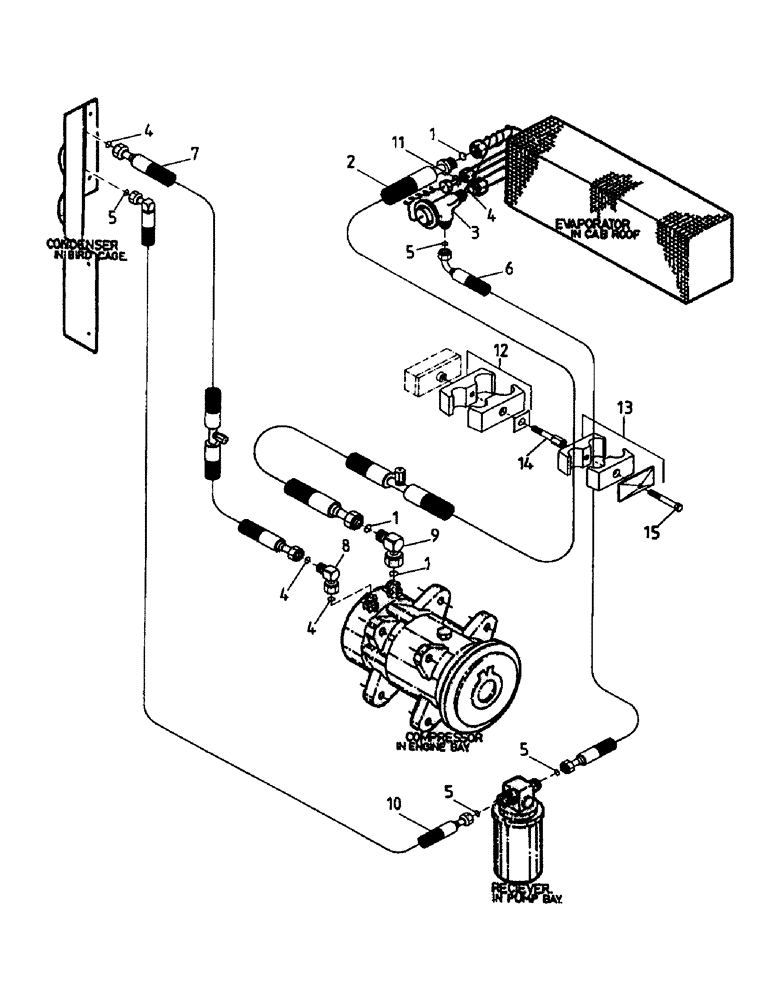 Схема запчастей Case IH 7700 - (B06-37) - HYDRAULIC CIRCUIT, AIR CONDITIONER Hydraulic Components & Circuits