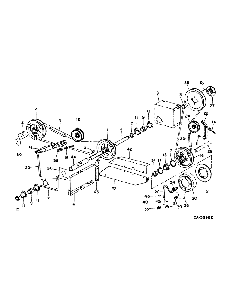 Схема запчастей Case IH 914 - (26-8) - GRAIN TANK, GRAIN TANK UNLOADER AUGER DRIVE Grain Tank