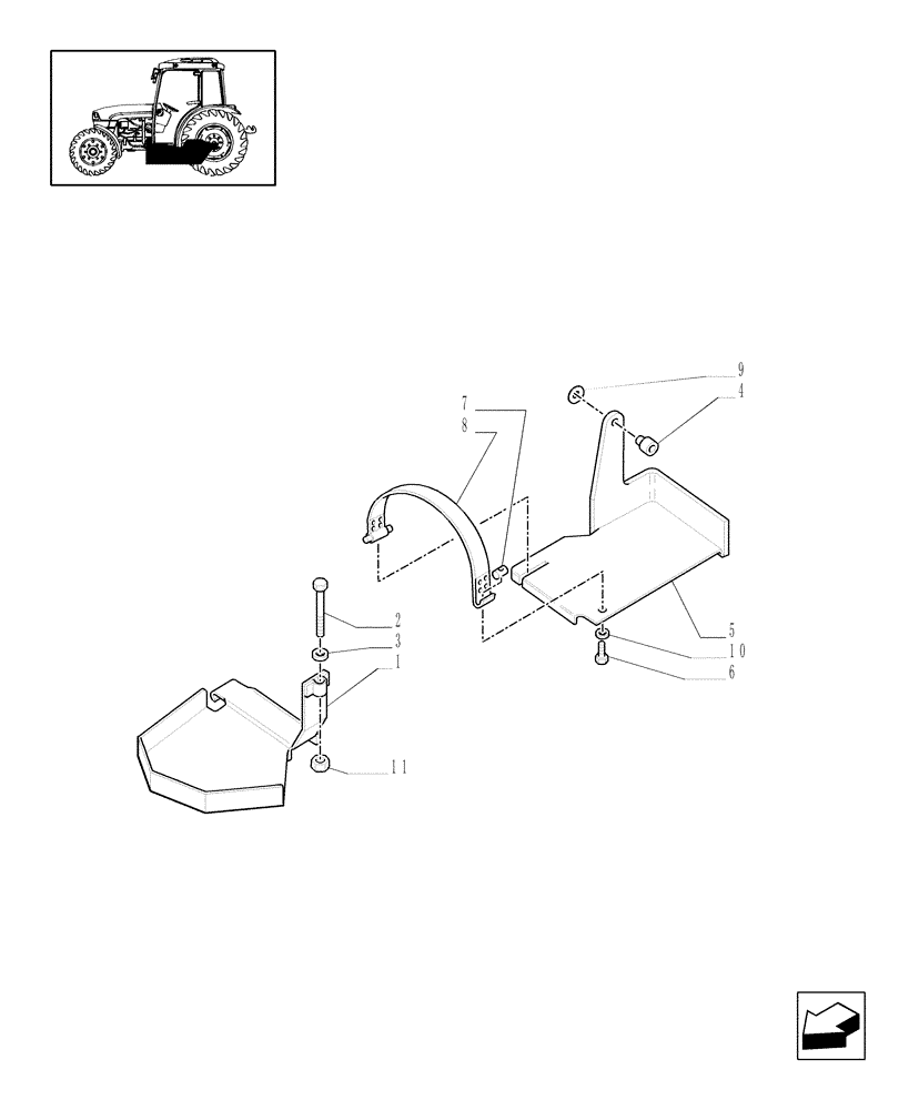 Схема запчастей Case IH JX1085C - (1.14.7[01]) - FUEL TANK SUPPORT - C5540 (02) - ENGINE EQUIPMENT