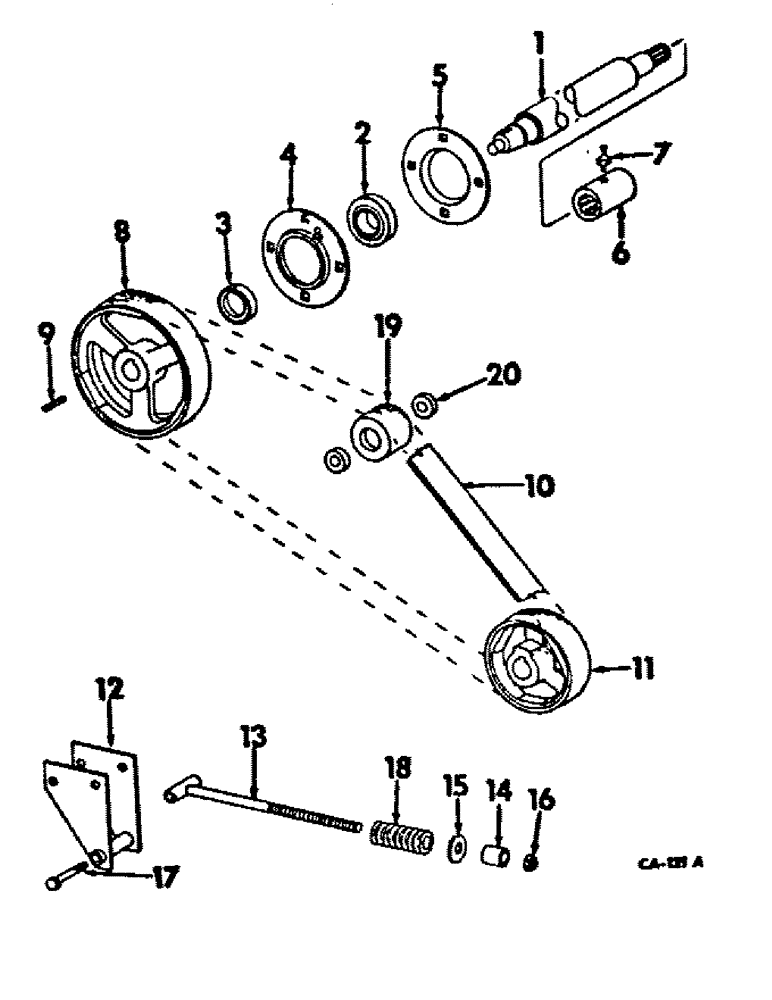 Схема запчастей Case IH 40 - (B-07) - BELT PULLEY, IDLER AND DRIVE 