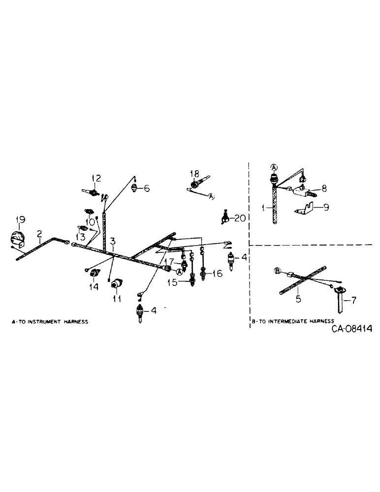 Схема запчастей Case IH 4386 - (08-23) - ELECTRICAL, CHASSIS WIRING, SWITCHES AND RELATED PARTS, 4386 TRACTORS (06) - ELECTRICAL