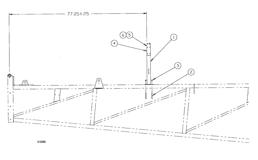 Схема запчастей Case IH SPX3200B - (125) - OUTER CRADLE ASSEMBLY - 80 (78) - SPRAYING