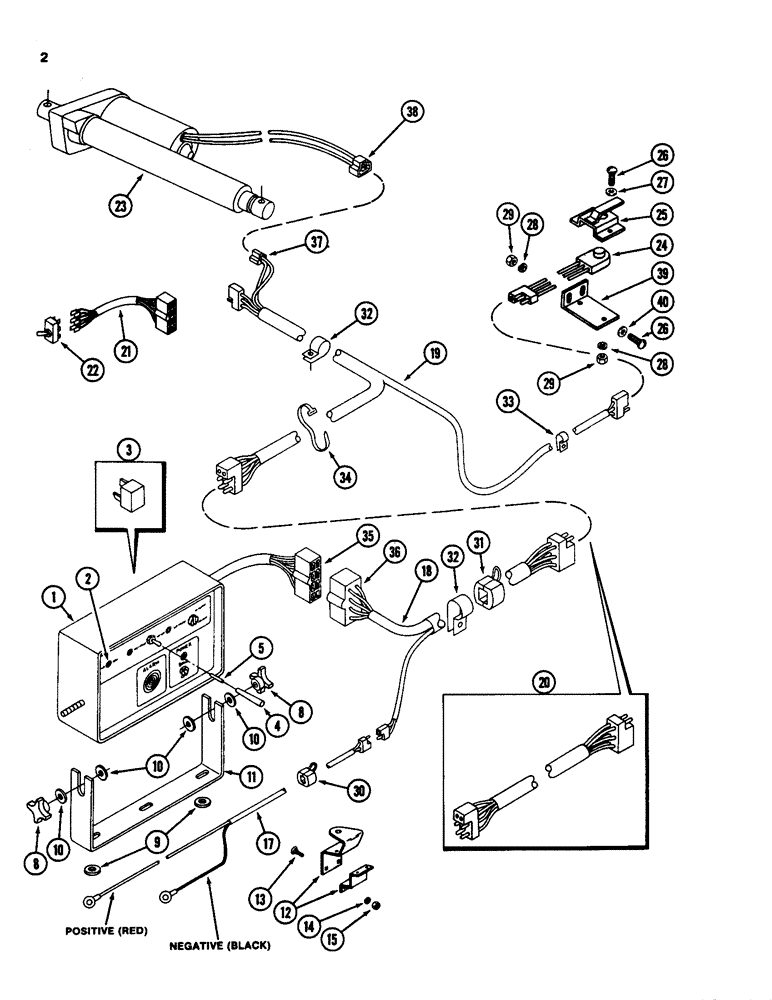 Схема запчастей Case IH 3640 - (02) - ELECTRIC TWINE TIE SYSTEM 