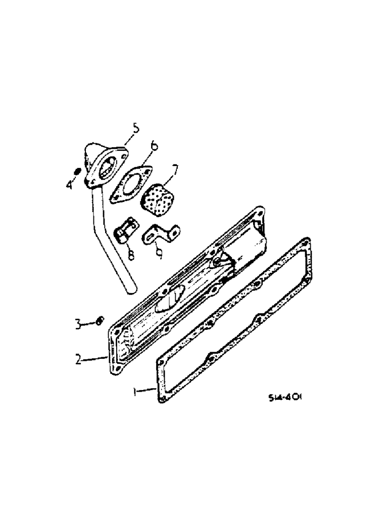 Схема запчастей Case IH 454 - (12-35) - CRANKCASE SIDE COVER AND BREATHER Power