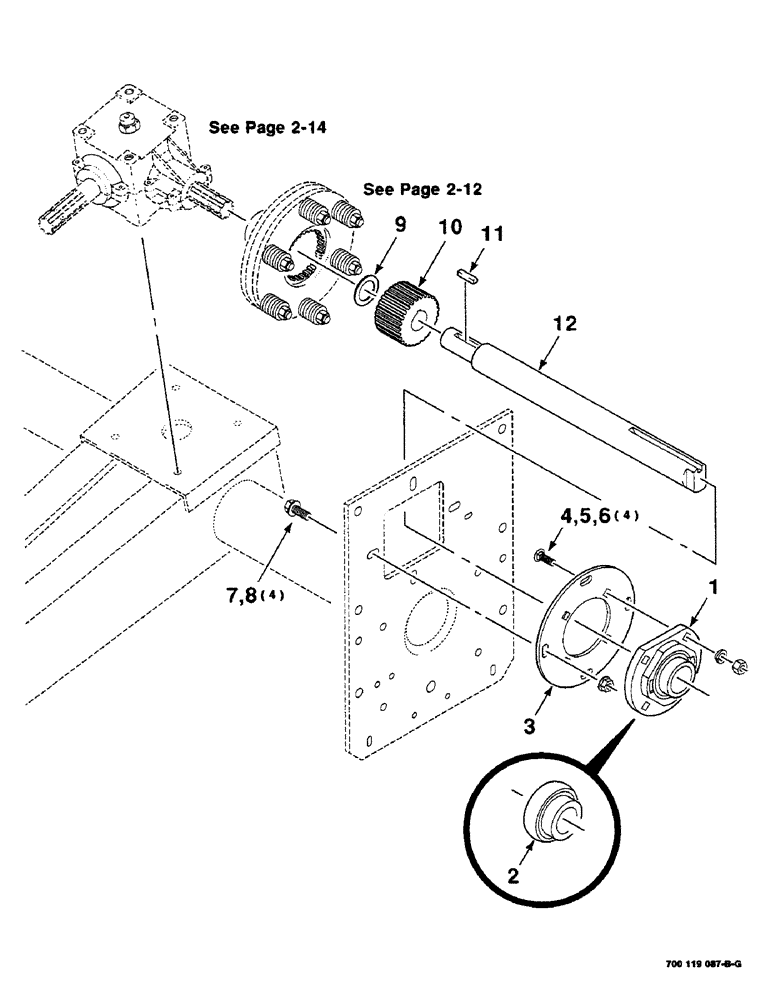 Схема запчастей Case IH 8455 - (2-08) - DRIVE SHAFT ASSEMBLY (CLUTCH), (S.N. CFH0078656 AND LATER) Driveline